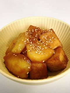 厚揚げとじゃがいものこってり味噌照り焼き-レシピのメイン写真