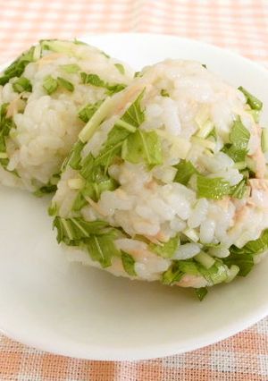 水菜とツナのおむすび-レシピのメイン写真