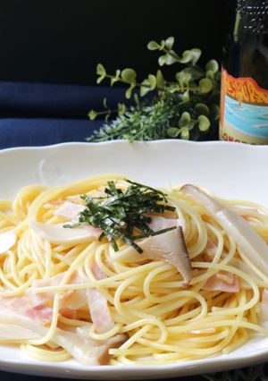 レンジdeエリンギとベーコンのパスタ-レシピのメイン写真