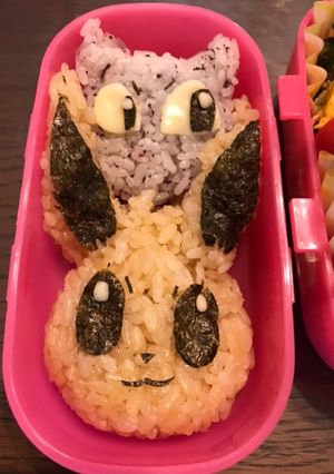 48キャラ弁　イーブイ&ミュウ-レシピのメイン写真