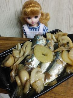 リカちゃん♡茸といわしのアヒージョ風ꕤ-レシピのメイン写真