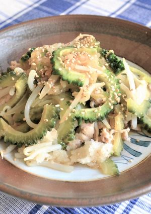 ゴーヤと豚肉のさっぱりみぞれ煮♪-レシピのメイン写真