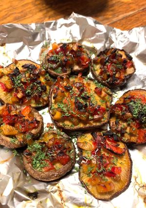 しいたけガーリックバター焼き　ヴィーガン-レシピのメイン写真