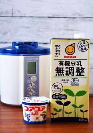 コアコアで簡単！手作り豆乳ヨーグルト-レシピのメイン写真