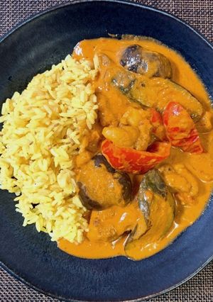 夏バテに！夏野菜の豆乳チキンカレー-レシピのメイン写真