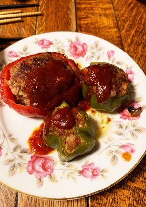 パプリカの肉詰め-レシピのメイン写真