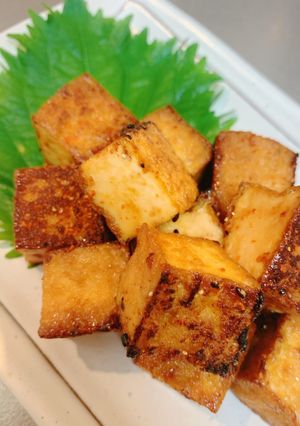 簡単美味しい♡厚揚げの七味醤油焼き-レシピのメイン写真