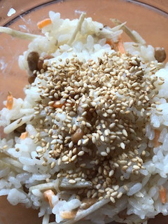 納豆とゴボウサラダご飯-レシピのメイン写真