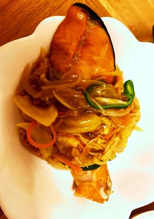 秋鮭の甘酢あんかけ-レシピのメイン写真