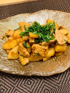 豚ロースと山芋の梅ポン炒め-レシピのメイン写真