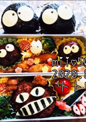 簡単 トトロ キャラ弁 ネコバス アニメ-レシピのメイン写真