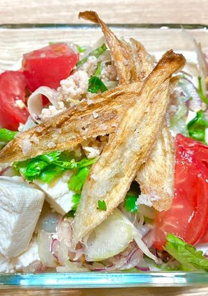 ゴボウと木綿豆腐のエスニックサラダ♡-レシピのメイン写真