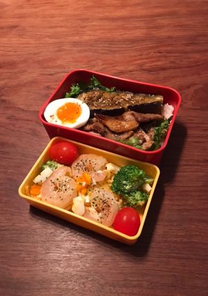 お弁当・119生姜焼きとなすのガーリック-レシピのメイン写真