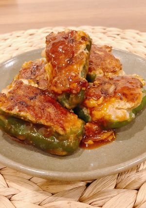 〈素朴な味付け〉ピーマンの肉詰め♩-レシピのメイン写真
