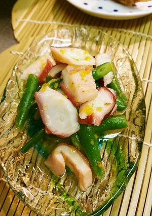 インゲン酢タコサラダ-レシピのメイン写真