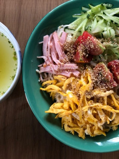 簡単、インスタントラーメンの冷やし中華。-レシピのメイン写真