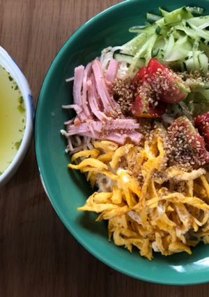 簡単、インスタントラーメンの冷やし中華。-レシピのメイン写真