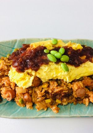 221、夏休みランチ③オムライス♪-レシピのメイン写真