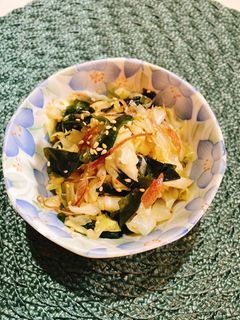 ☆ミョウガとキャベツ、ワカメのナムル風☆-レシピのメイン写真