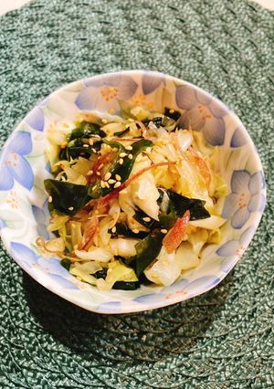 ☆ミョウガとキャベツ、ワカメのナムル風☆-レシピのメイン写真