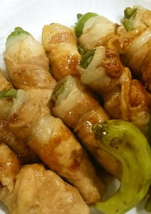 辛くないししとうの肉巻き-レシピのメイン写真