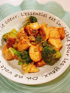 鶏胸肉ブロッコリー厚揚げのケチャマヨ炒め-レシピのメイン写真
