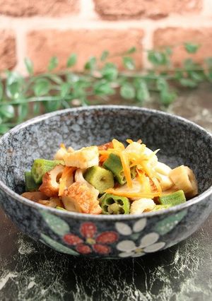 レンジで簡単！オクラと竹輪の煮物-レシピのメイン写真