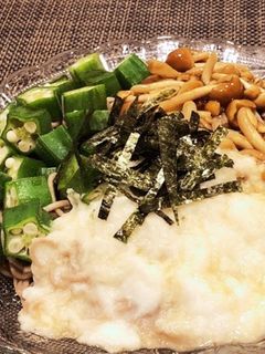 簡単♪ねばとろろ冷やし蕎麦-レシピのメイン写真