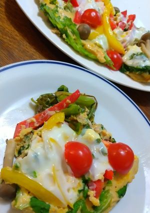 レタスのオープンオムレツ-レシピのメイン写真