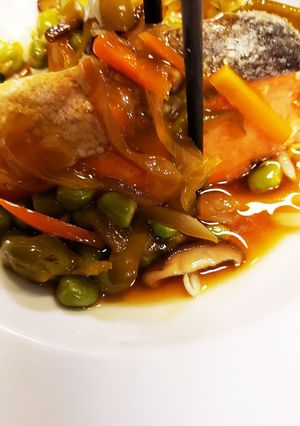 しゃけの野菜甘酢あんかけ-レシピのメイン写真