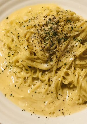 サッと作る全卵＆豆乳の白だしカルボナーラ-レシピのメイン写真