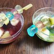 カラフルわらび餅のフルーツポンチ
