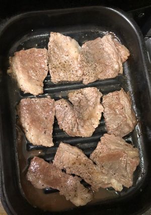 ラクックで国産カルビ肉を焼く-レシピのメイン写真