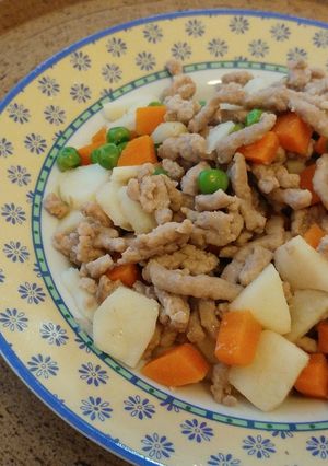 シログワイと豚挽き肉の炒め物 (中華)-レシピのメイン写真