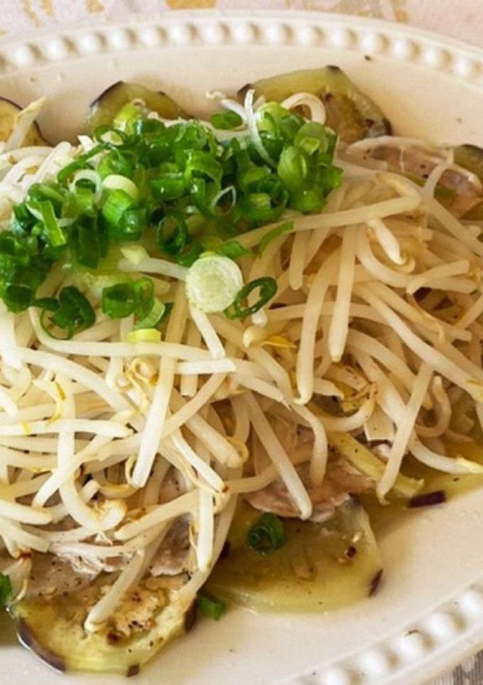 やみつきナス豚もやしのレンジ蒸し-レシピのメイン写真