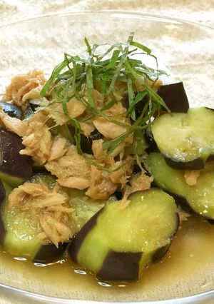 ナスとツナのしょうが醤油和え-レシピのメイン写真