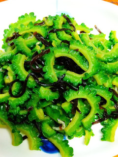 ご飯のおともに!!ゴーヤの塩昆布和え-レシピのメイン写真