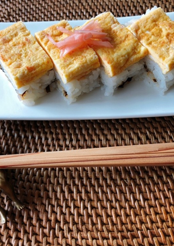 玉子焼きの押し寿司風-レシピのメイン写真