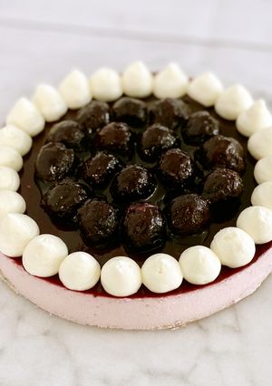 アメリカンチェリーのレアチーズケーキ-レシピのメイン写真
