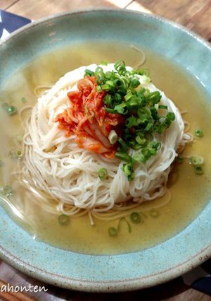 キムチ×さっぱり味噌ダレそうめん-レシピのメイン写真