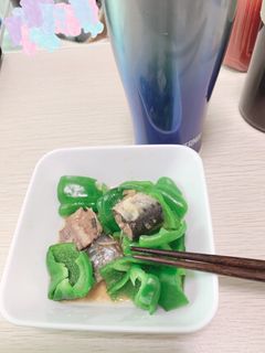 ズボラおつまみ☆イワシ缶とピーマン-レシピのメイン写真