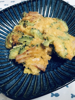 ゴーヤとハムのカレー風味ピカタ-レシピのメイン写真