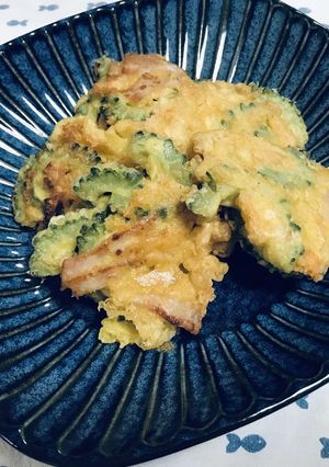 ゴーヤとハムのカレー風味ピカタ-レシピのメイン写真