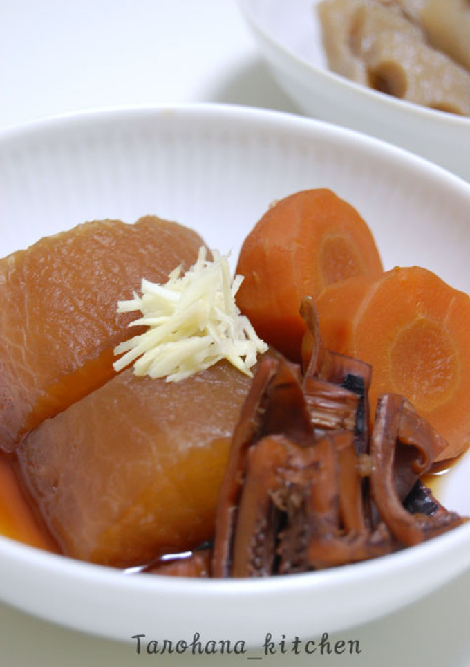 青くび大根とスルメいかの煮付け-レシピのメイン写真