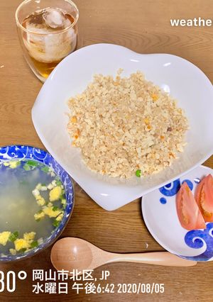 冷凍炒飯と高野豆腐で満腹炒飯-レシピのメイン写真