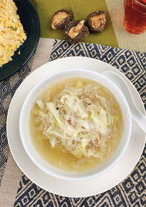 椎茸粉で春雨の中華風スープ-レシピのメイン写真