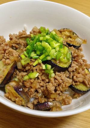 ジュワッとなすのそぼろ丼♪-レシピのメイン写真