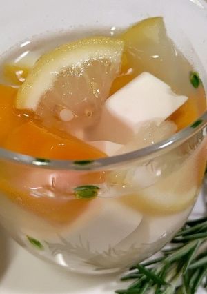 ヘルシー❣️お豆腐スイーツ(杏仁豆腐風)-レシピのメイン写真