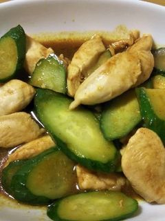 きゅうりとささみのカレー炒め♪-レシピのメイン写真
