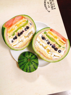 丸ごとスイカケーキ-レシピのメイン写真